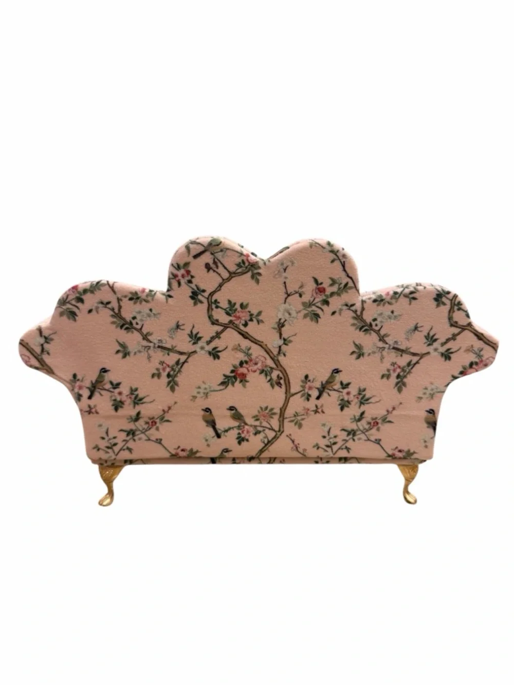 New Miniature Pink Floral Doll Sofa Jewelry Box